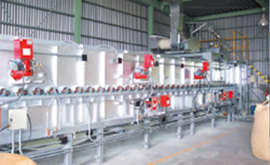 焼却炉で焼き上げ